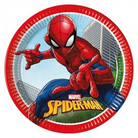 8 Piatti SpiderMan 23 cm 8 Piatti SpiderMan 23 cm