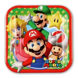 8 Platos Super Mario 18 cm 8 Platos Super Mario 18 cm