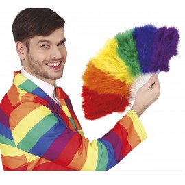 Abanico Plumas Multicolor 16 Palas Abanico Plumas Multicolor 16 Palas