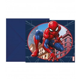 6 Invitaciones Spiderman forma Araña 6 Invitaciones Spiderman forma Araña