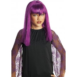 Peluca De Vampiresa Lila Con Mechas Peluca De Vampiresa Lila Con Mechas