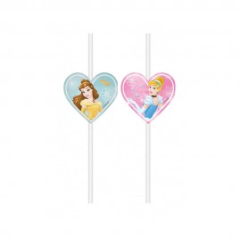 6 Pajitas Medallón Princesas Dream Disney 6 Pajitas Medallón Princesas Dream Disney