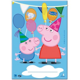 Bolsas Peppa Pig Rectangulares 17 x 25 cm Bolsas Peppa Pig Rectangulares 17 x 25 cm