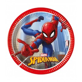 8 Platos SpiderMan 20 cm 8 Platos SpiderMan 20 cm