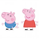 Peppa Pig und George Silhouettenfigur