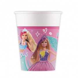 8 Vasos Barbie de Papel 250 ml 8 Vasos Barbie de Papel 250 ml