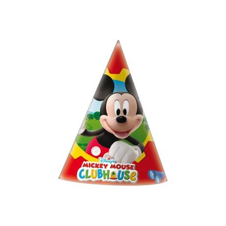6 Gorros Cumpleaños Mickey y Amigos