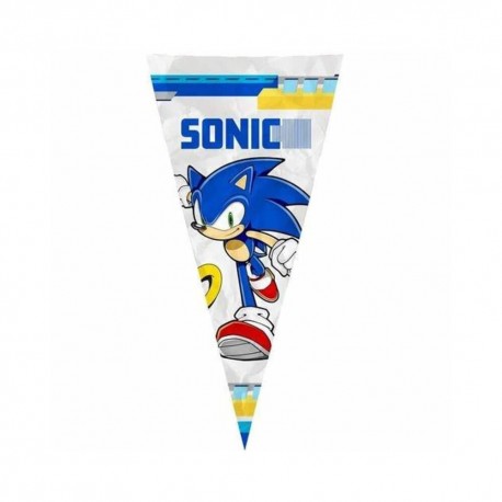 100 Bolsas Cono Sonic 20 X 40 cm