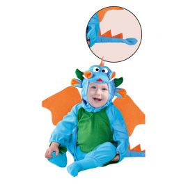 Disfraz de Dragóncito de Bebé Azul y Verde Disfraz de Dragóncito de Bebé Azul y Verde
