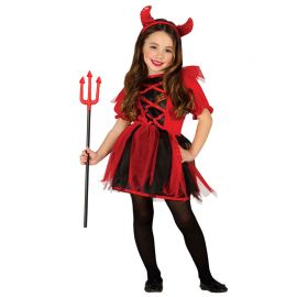 Disfraz de Diablesa para Niña con Detalles de Tul Disfraz de Diablesa para Niña con Detalles de Tul