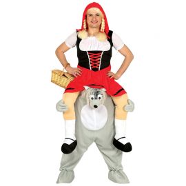 Disfraz de Lobo con Caperucita a Hombros para Hombre Disfraz de Lobo con Caperucita a Hombros para Hombre